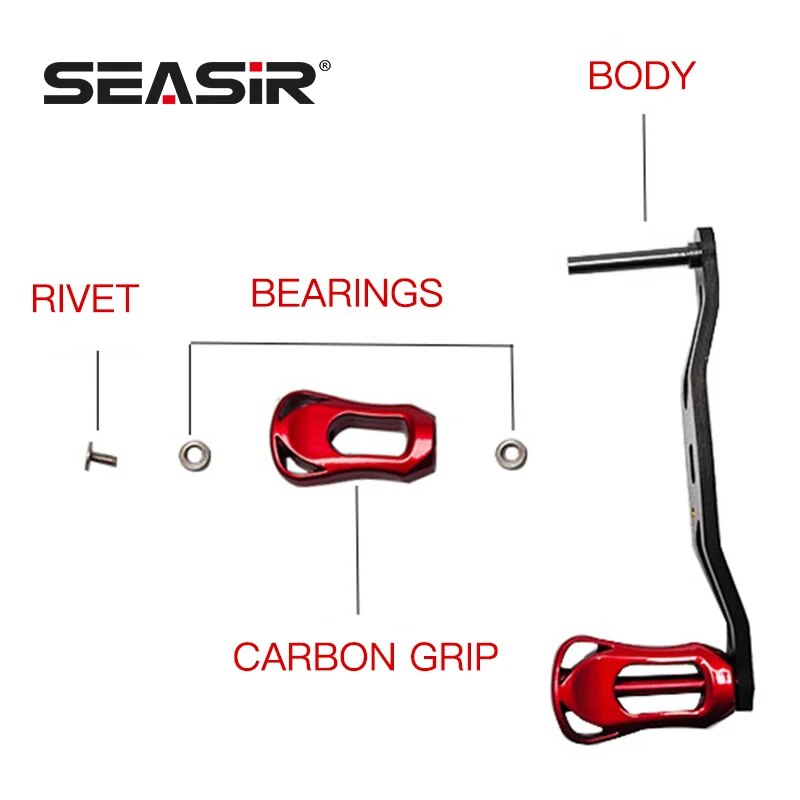 SEASIR ألياف الكربون الصيد بكر - مراجعة Reel Drag Knob وسعره